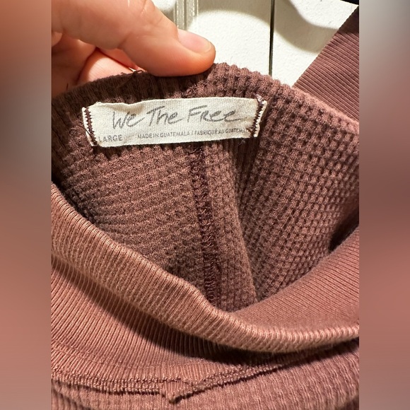 We The Free Close To You Pff The Shoulder Slouchy Thermal Top Boho Espresso, L - Picture 4 of 11